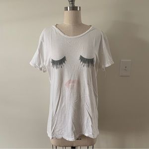 Sincerely Jules white lashes tee S